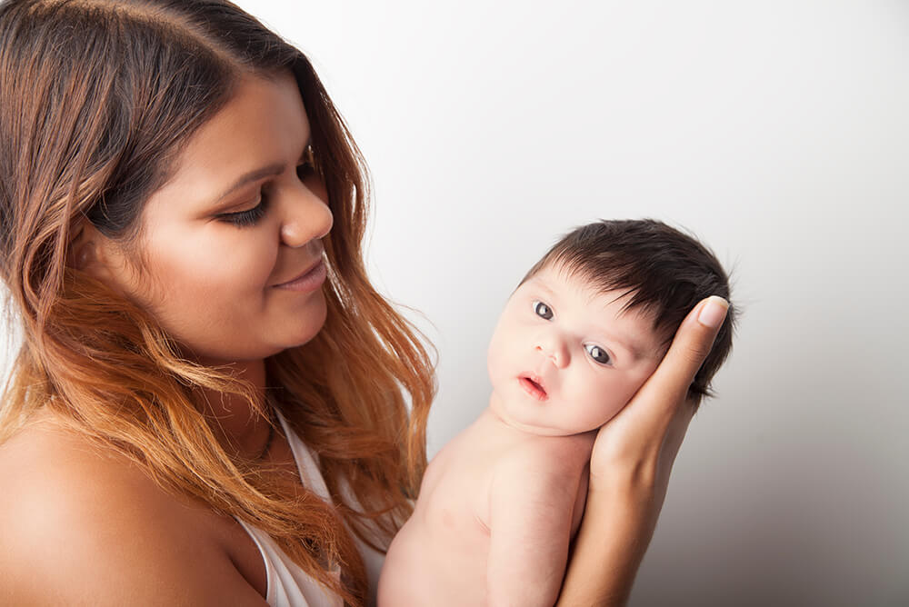 Aboriginal mother with very young baby