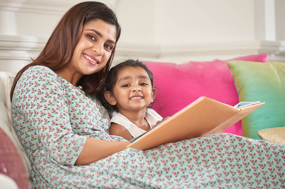 Reading a book together
