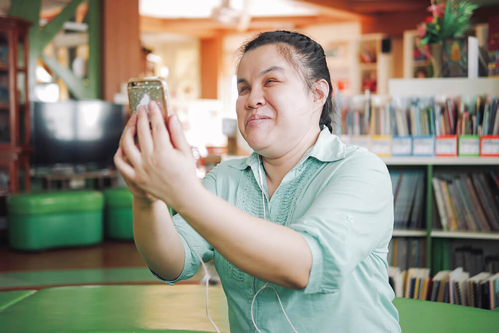 Person using a phone